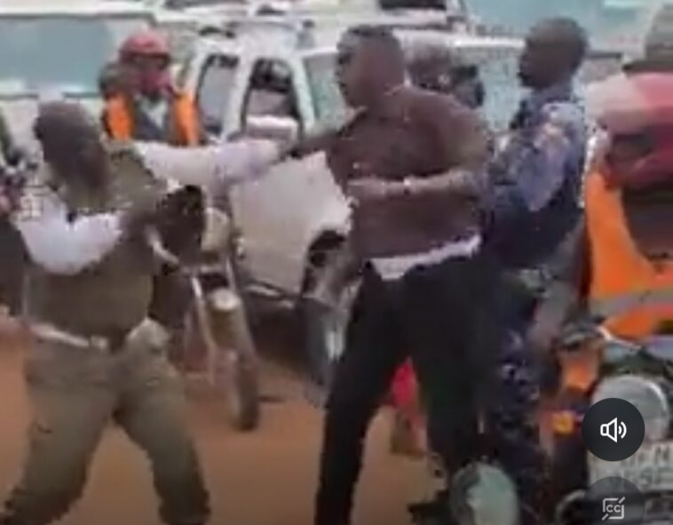 Video: Chaos in Kampala as suspect punches and shames officer