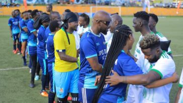 PHOTOS: Celebrities support Spice Diana in football match ahead of concert