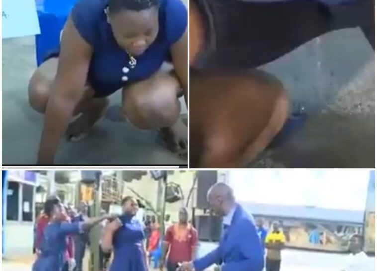 Video: Pastor Kakande miracle healing makes woman uriate in church