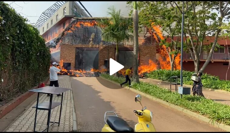VIDEO: Speke Resort Munyonyo Hotel burns into ashes