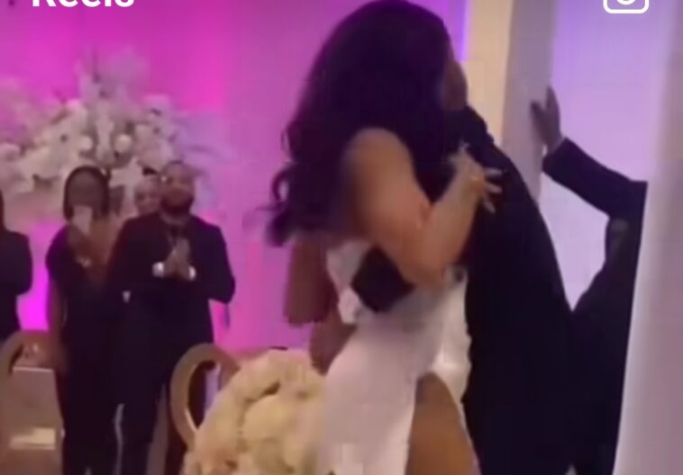 VIDEO: Dance gone wrong – Groom exposes panty-less bride