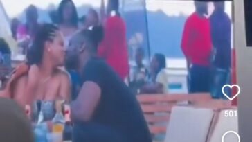 VIDEO: Watch Bebe Cool deeply kissing Zuena at Roast and Rhyme