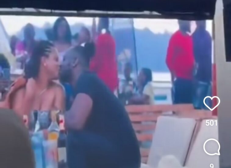 VIDEO: Watch Bebe Cool deeply kissing Zuena at Roast and Rhyme