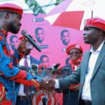 VIDEO: Bobi Wine finally shakes hands with Ronald Mayinja amidst betrayal