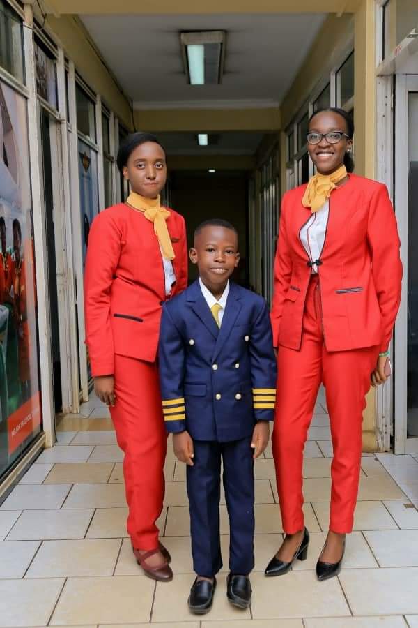 PHOTO: Meet a 7yrs Ugandan Graham Shema the Youngest pilot to be in the world