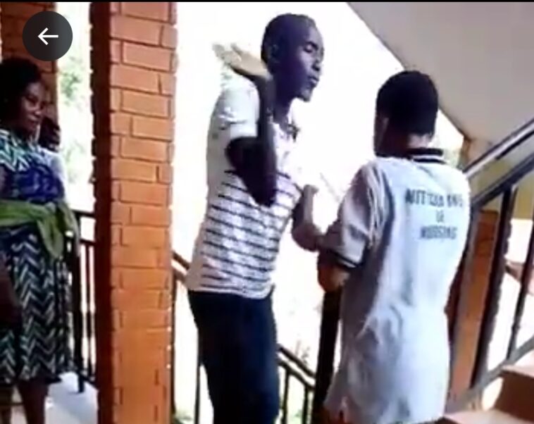 VIDEO: Askari beats up campus student for arriving late for lectures in Mityana