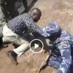 VIDEO: Shocking! Watch ordinary man beat up an armed police man