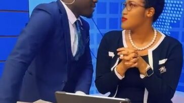 VIDEO: Zambali Bulasio Mukasa almost kisses Isabella Tugume in NBS studio