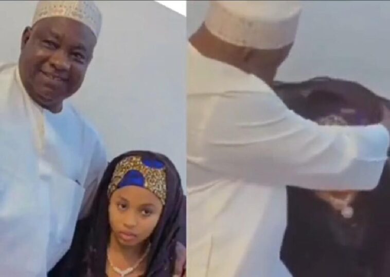 VIDEO: Here is 40year old Hajji who married a teenager as 4th wife