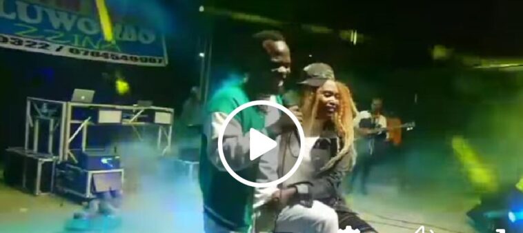 VIDEO: Watch fan grab Chris Evans balls live on stage