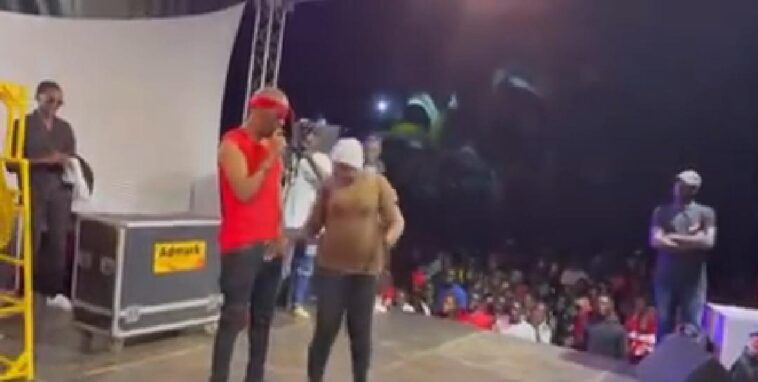 VIDEO: Female fan kicks Big Eye’s balls live on stage