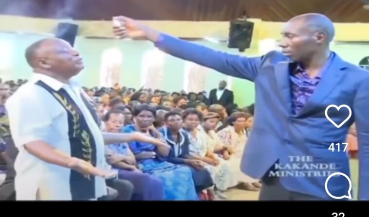 VIDEO: Pastor Kakande performs life changing miracle on Kadongo Kamu singer Fred Ssebata