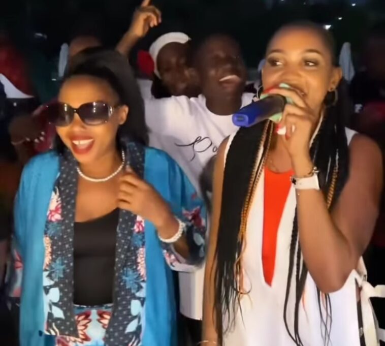 VIDEO: Watch Fans squeeze Spice Diana’s mum as she performs with her
