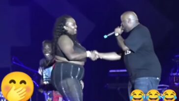 VIDEO: Watch as Kafumisi DJ Nimrod runs away from huge woman
