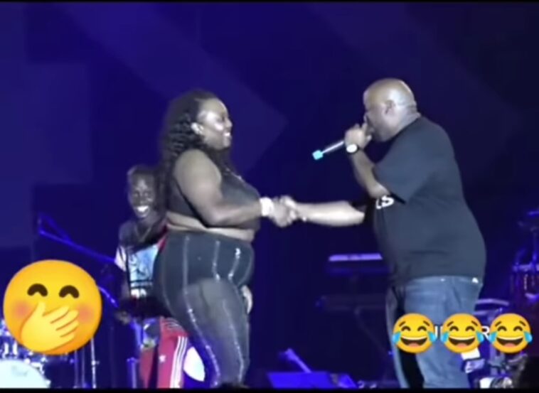 VIDEO: Watch as Kafumisi DJ Nimrod runs away from huge woman