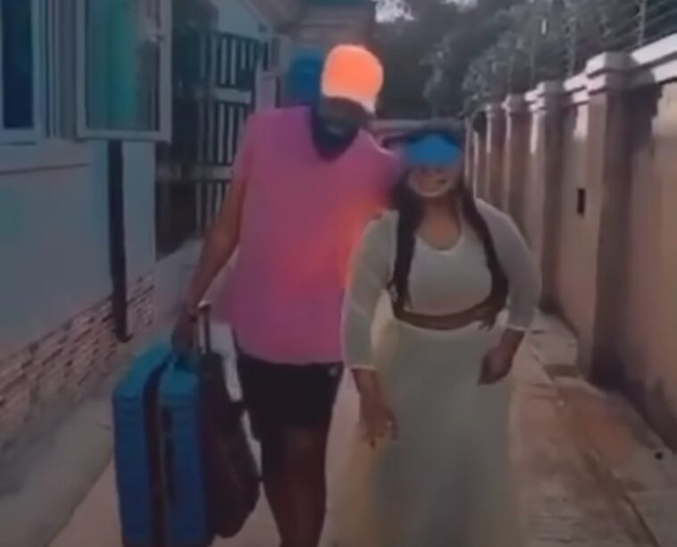 VIDEO: Man hilariously kicks wife out of his house