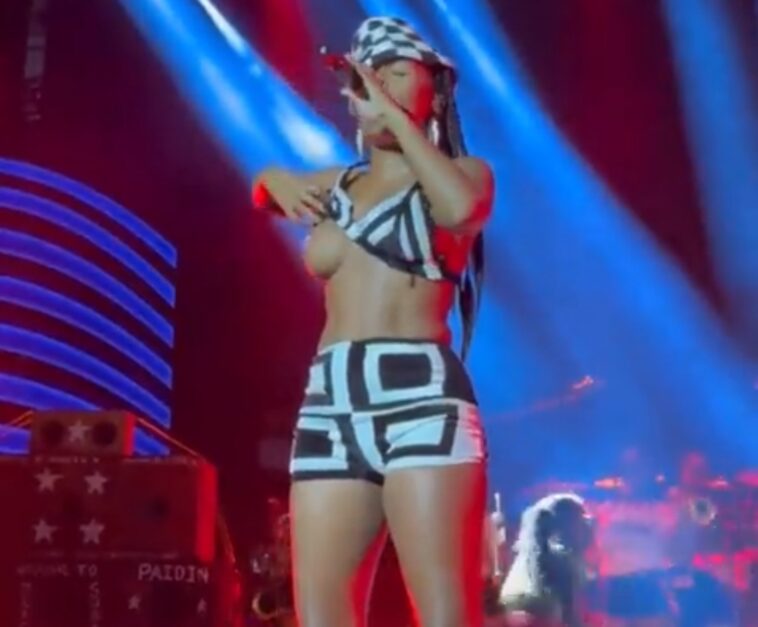 VIDEO: American musician Janelle Monae undresses on stage