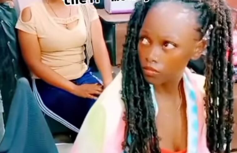 VIDEO: Watch as slay queen is beaten in salon after failing to pay hair bills