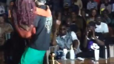 Video: Watch Grenade Official attempt to chew Rachel K on stage