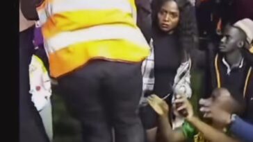 Video: Watch as Sandra Lian is chased off Purple Party Stage as Alien Skin comes to perform