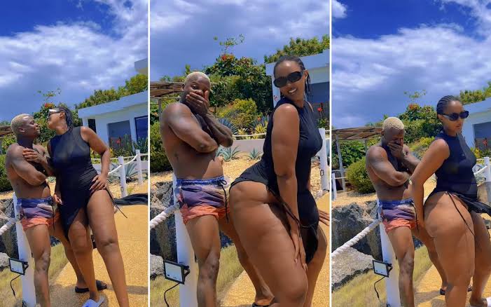 VIDEO: Watch as Tanzanian singer Harmonize gears to chew Ugandan singer Laika Music