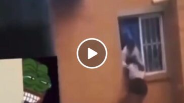 VIDEO: Watch married man sneaking in a side chic through a window in the night