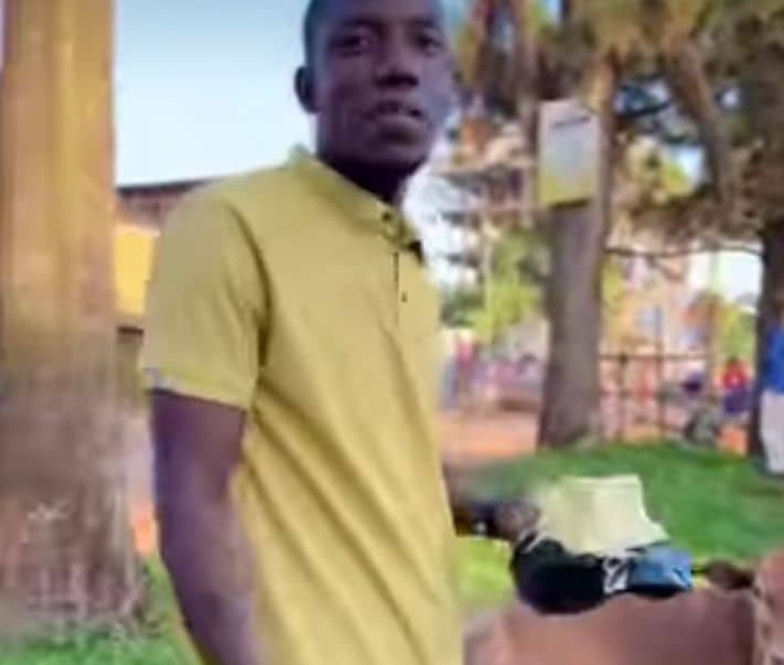 VIDEO: Ugandans are not serious- watch as man jokes with a cow in the city